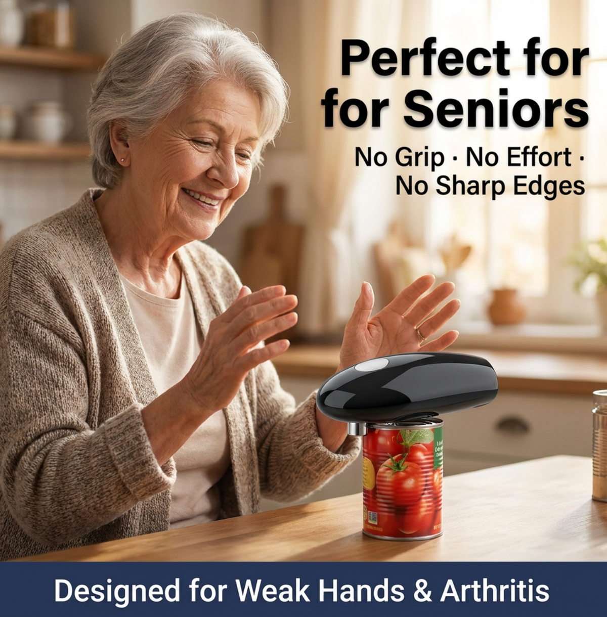 One-Touch Hands-Free Electric Can Opener